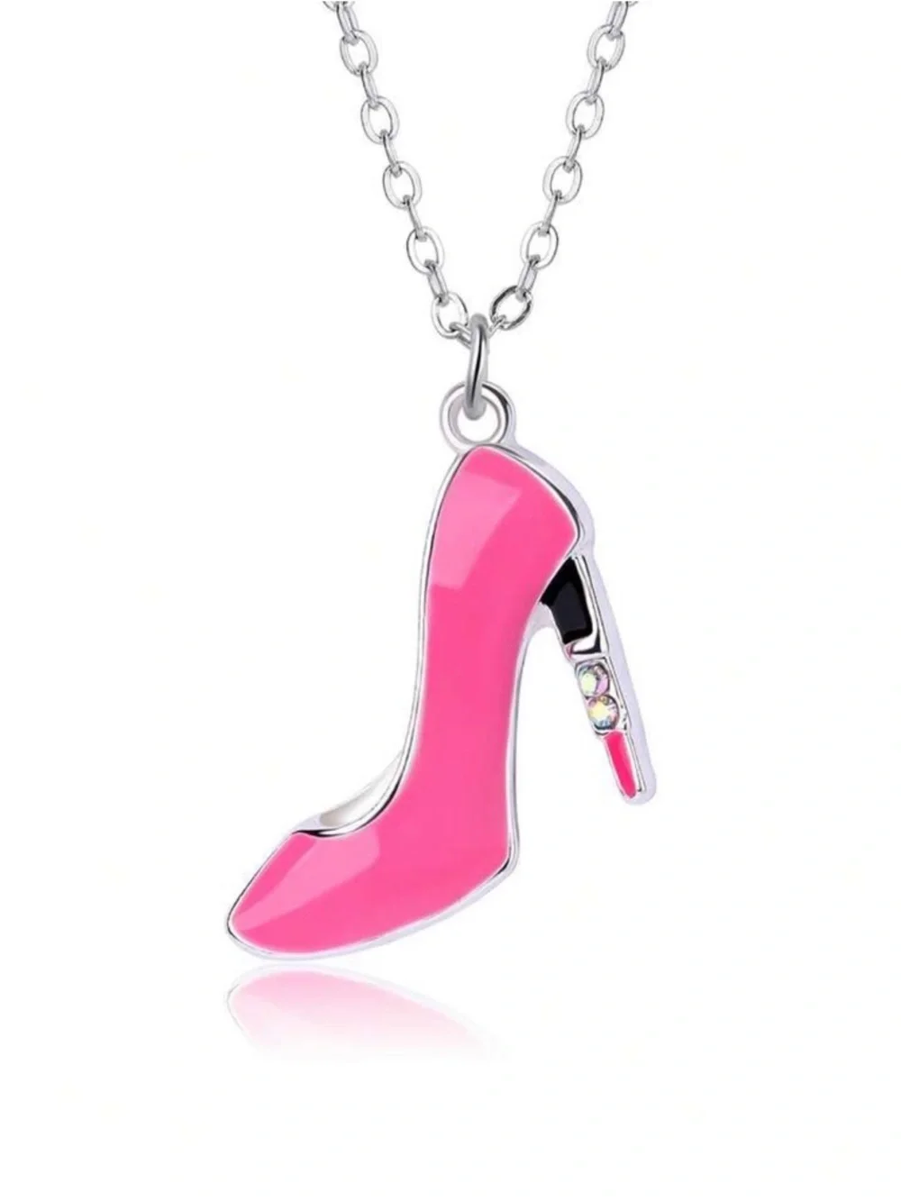 Pink High Heel‎ Pendant Necklace